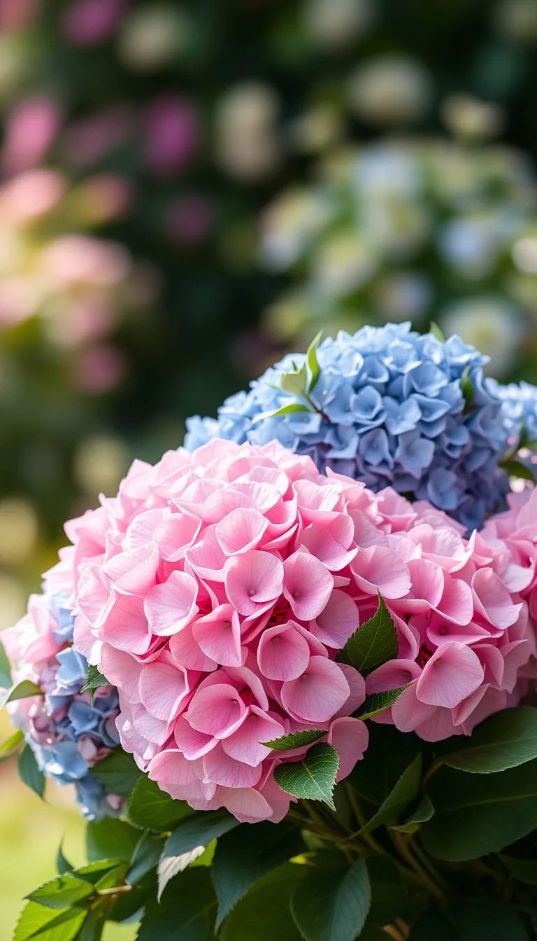 Invitație Gender Reveal Hortensii Roz & Bleu