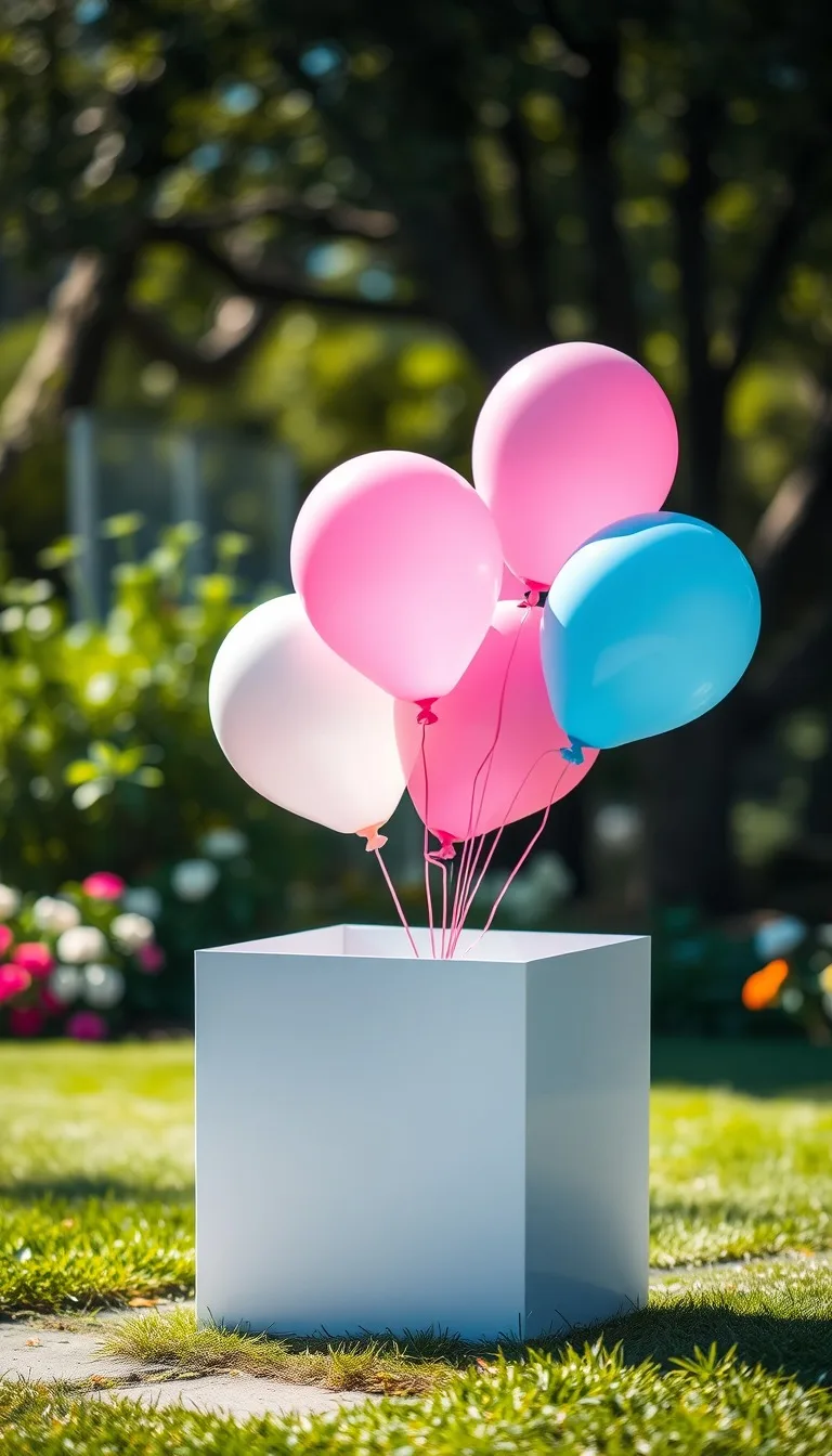 Invitație Gender Reveal Cutia Surpriză