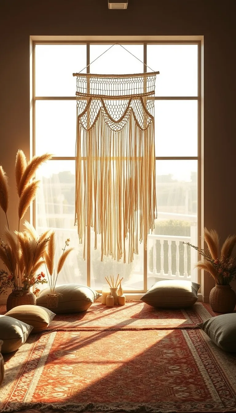 Model invitație nuntă Boho Macrame