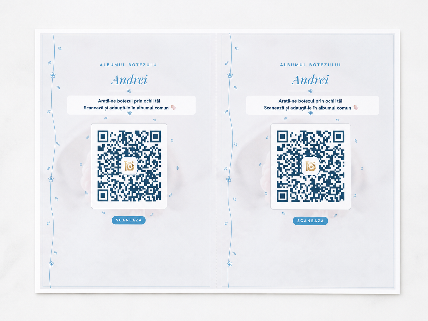 Afiș QR tipărit — Format A5