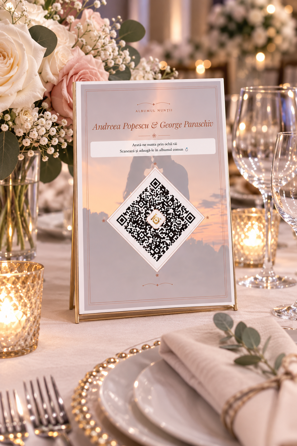 Afiș QR tipărit — La eveniment