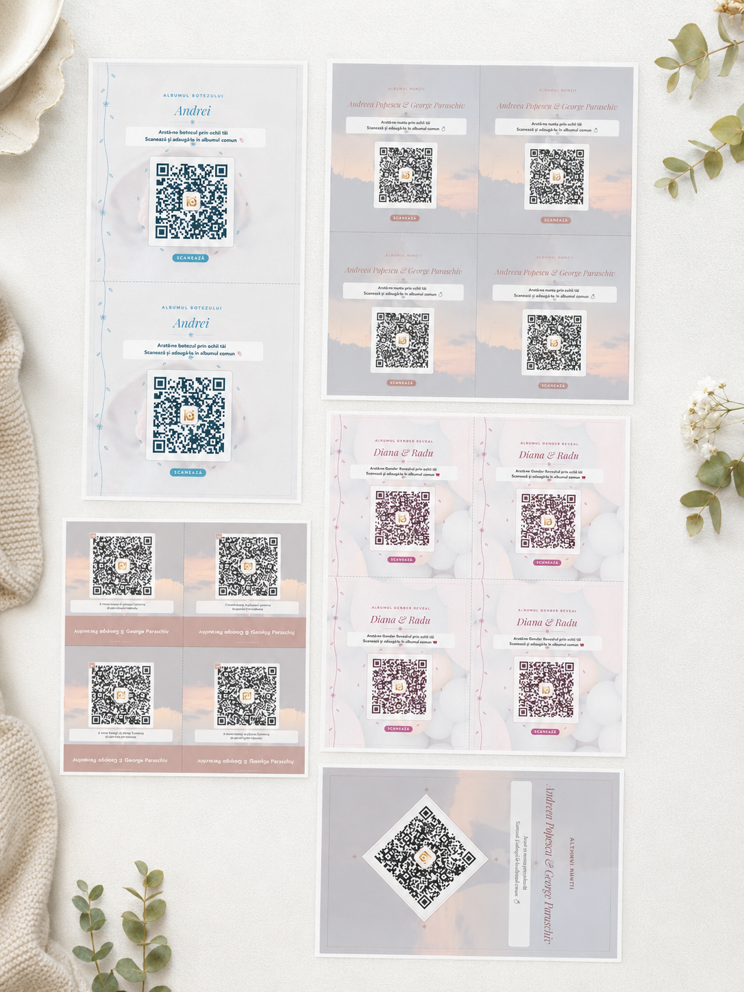 Afiș QR tipărit — Design-uri disponibile
